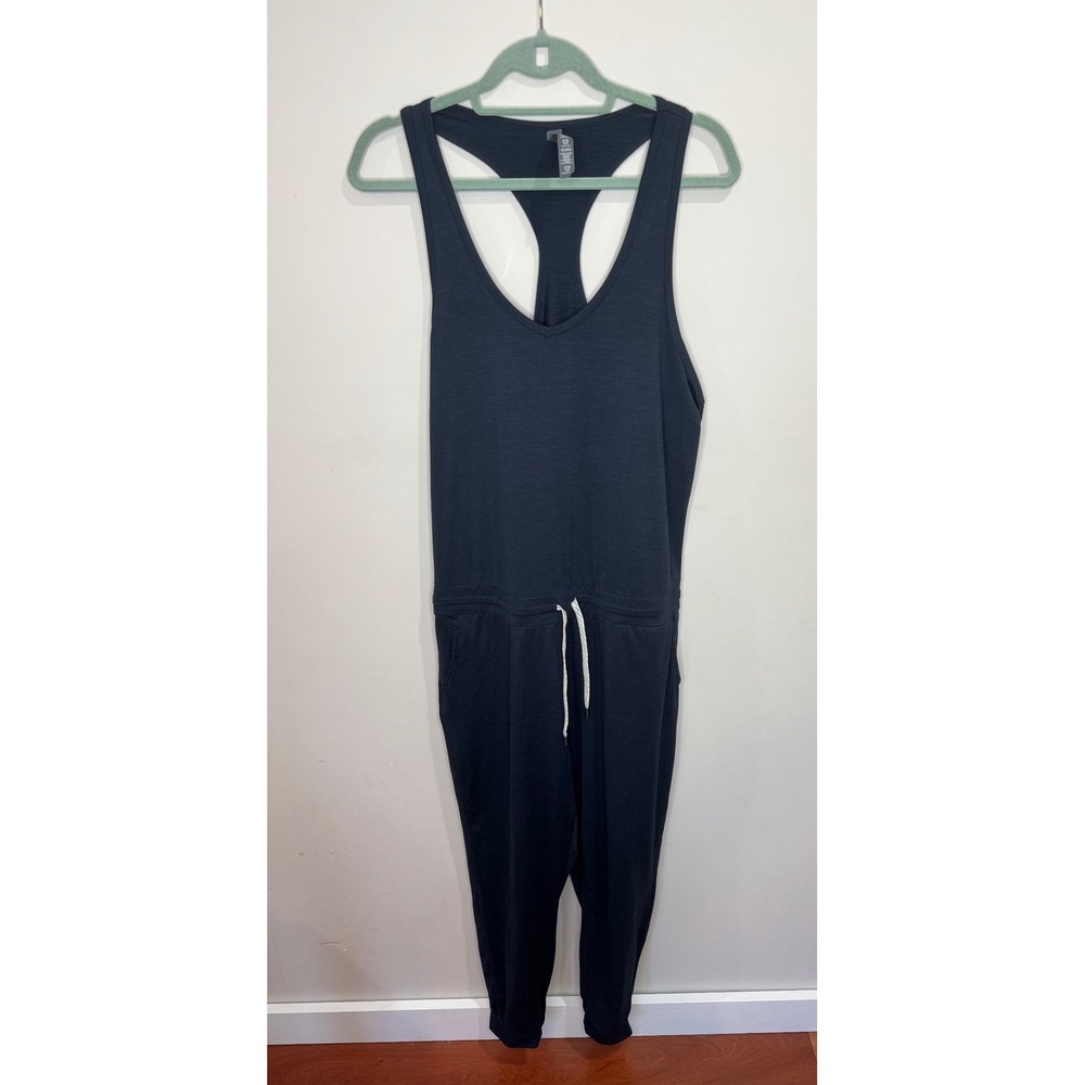 Vuori Lux Harem Jogger Jumpsuit Heather Navy Sz L